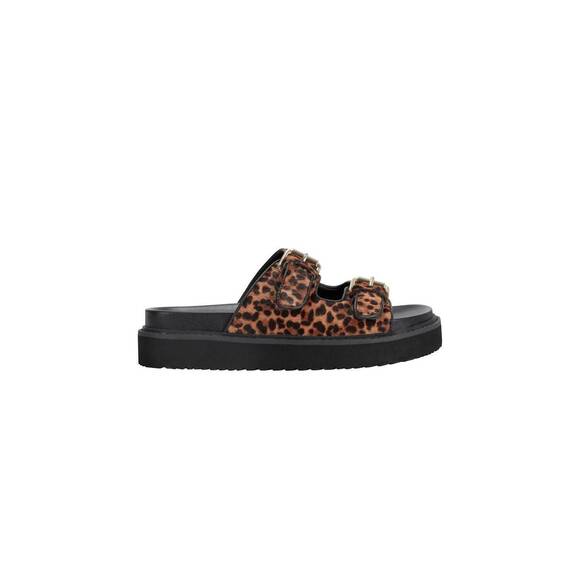 NEW MARC FISHER women\'s augusta slide sandal in black